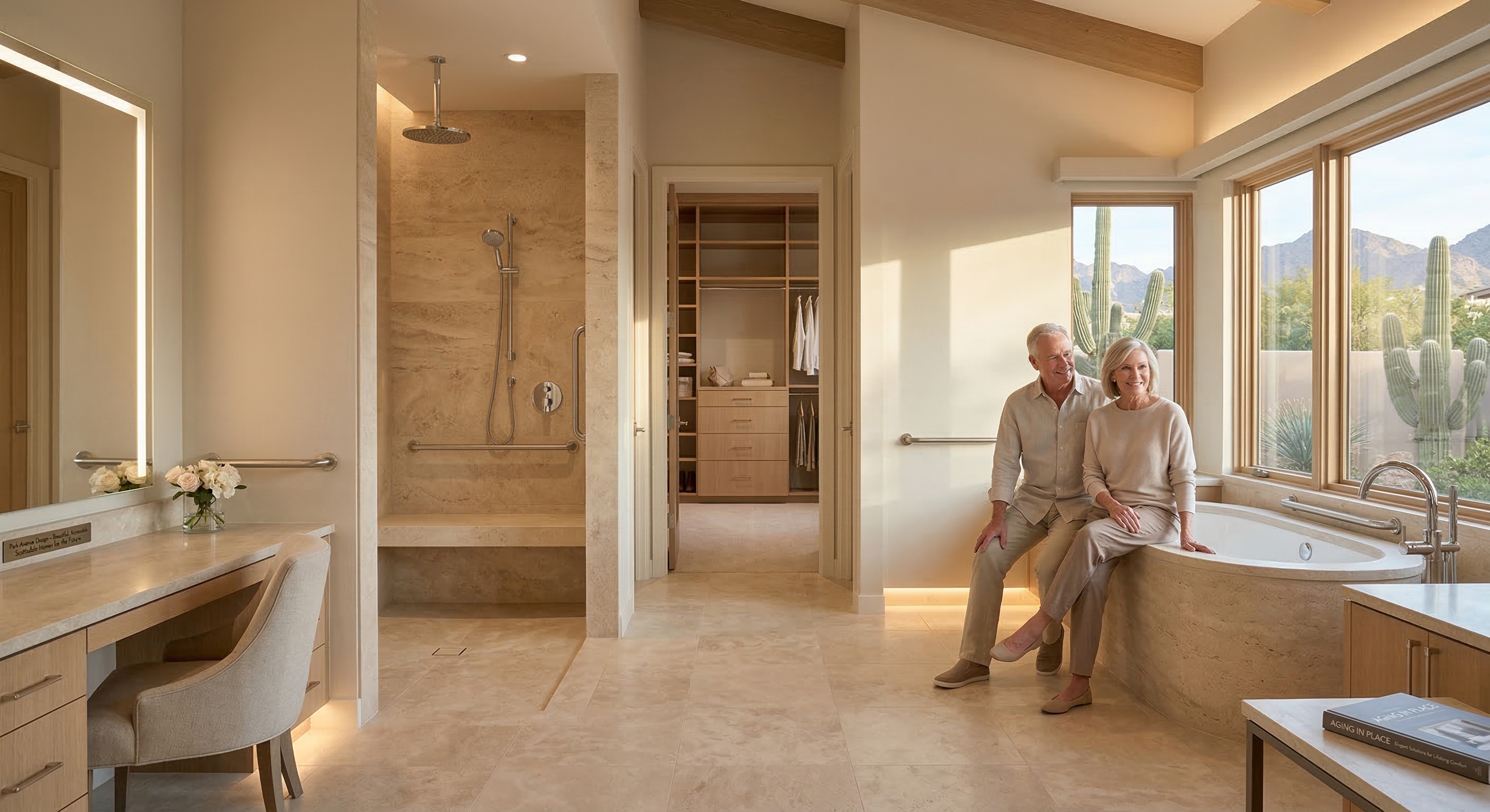 Adaptable interior spaces in a Scottsdale home